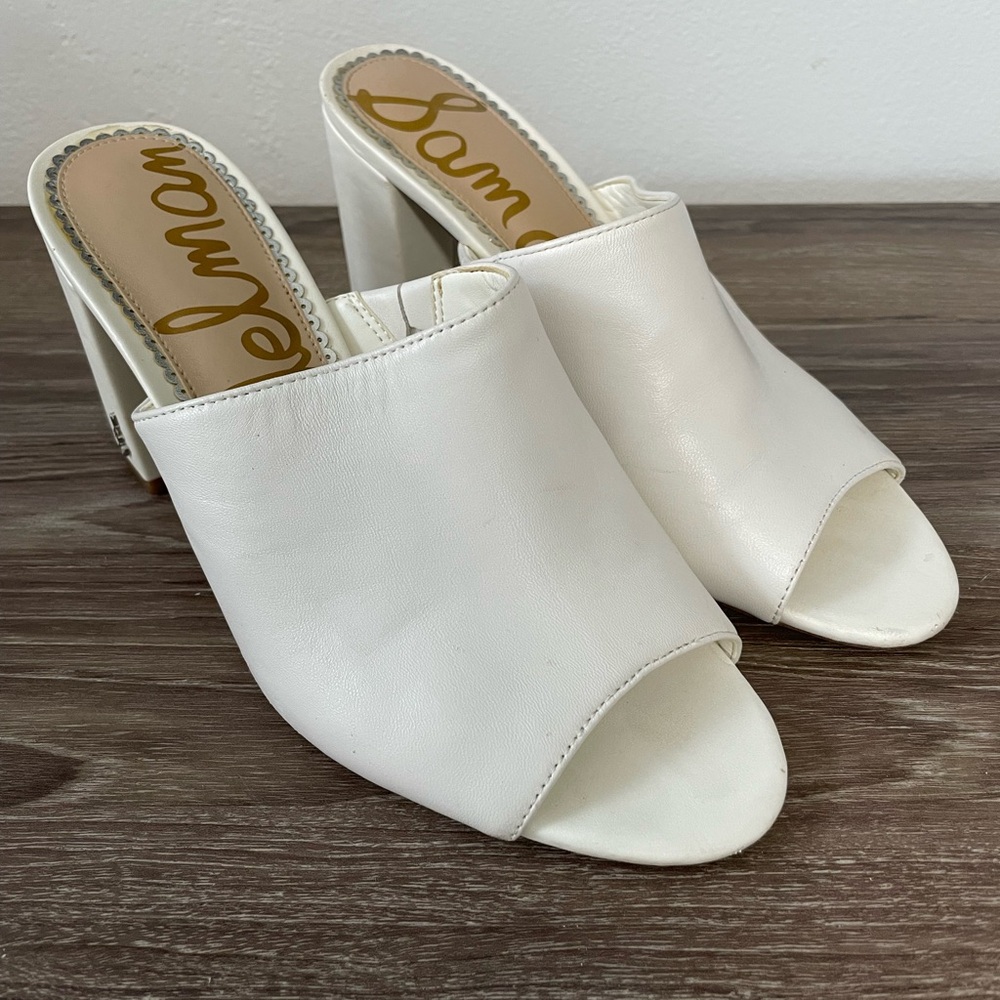 Sam Edelman Cream Women's Mules